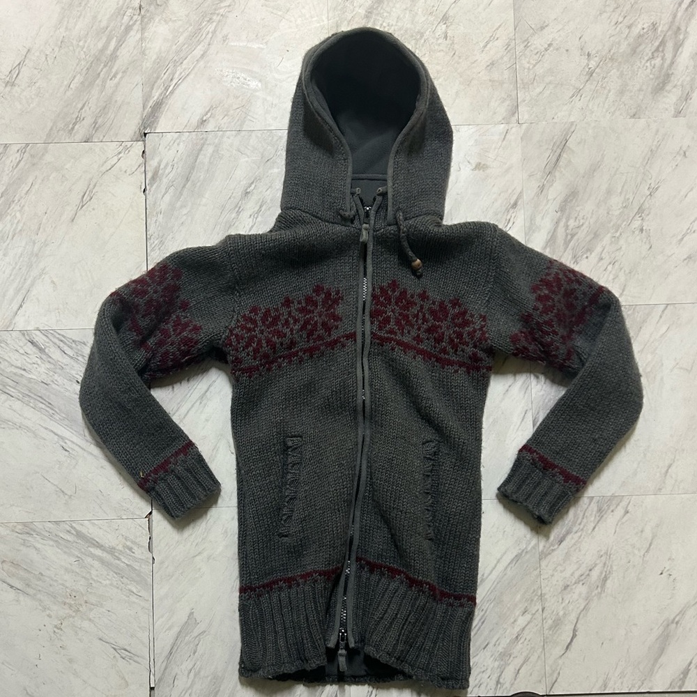 Laundromat jacket 100% wool outer, 100% polyester inner Handmade in Nepal Mens M